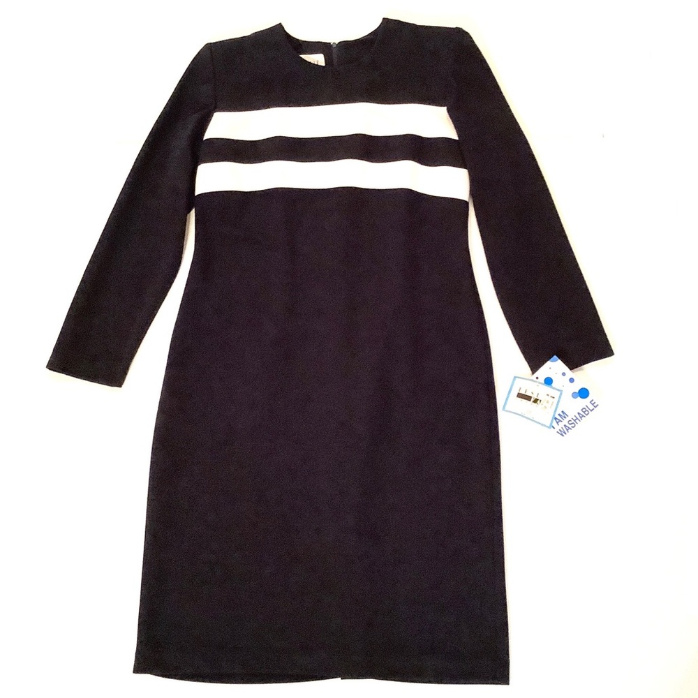 Leslie Fay vintage long sleeve shift dress